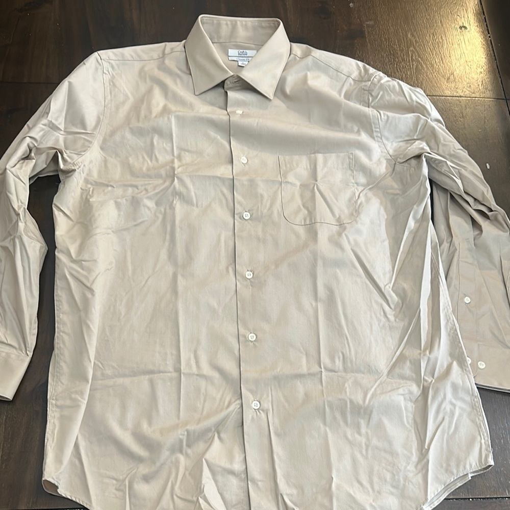 Men's Beige Dress Shirt